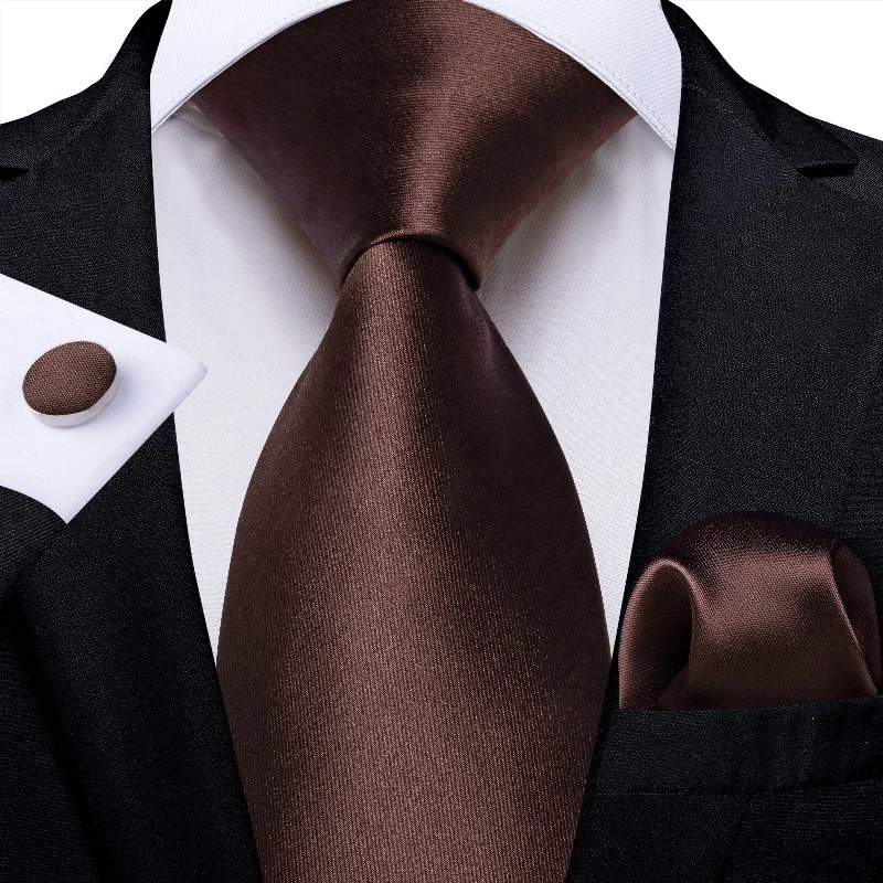 Men's tie with fine lines-Maroon Solid Men's Tie Pocket Square Handkerchief Set