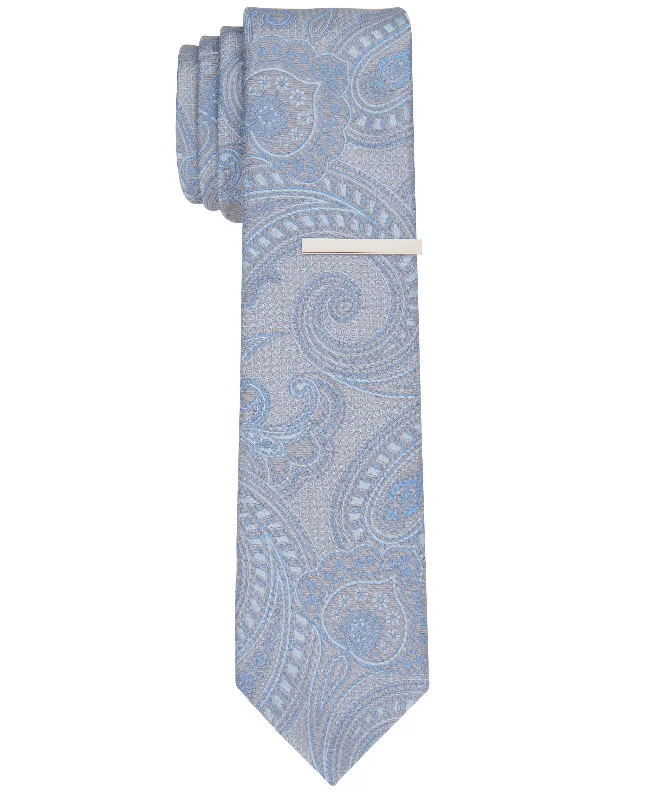 Men's tie with a diamond pattern-Mazzi Paisley Slim Tie