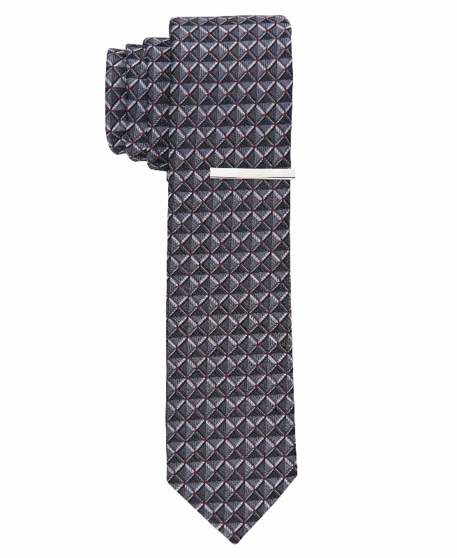 Men's tie with a checkered design-McAlways Geo Print Tie