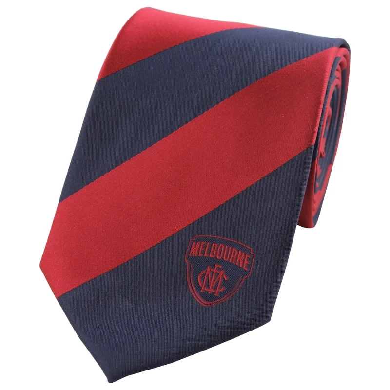 Customizable men's silk tie-Melbourne AFL Microfibre Tie