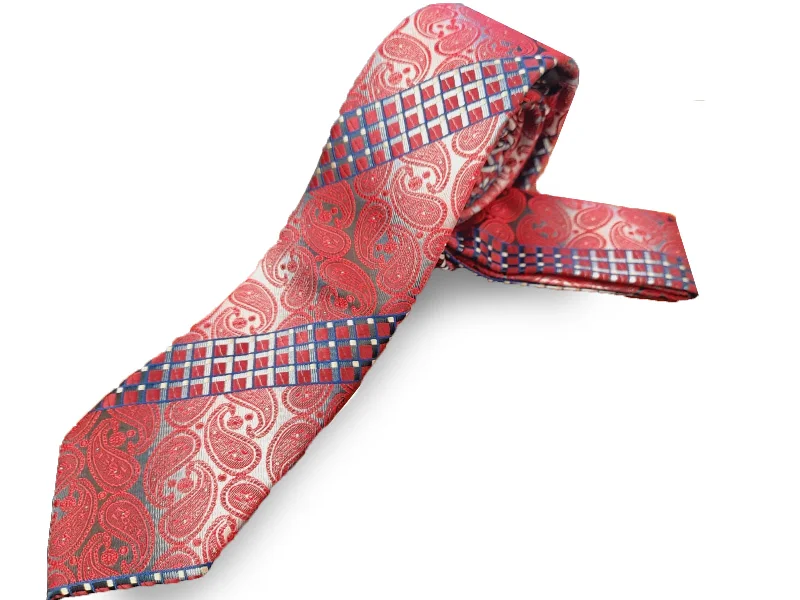 Red/Navy/Tan Paisley