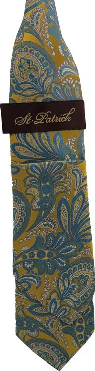 Gold/Teal Paisley