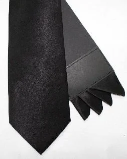 Men's unique tie for casual outfits-Men’s Solid Satin Tie/Hanky Set