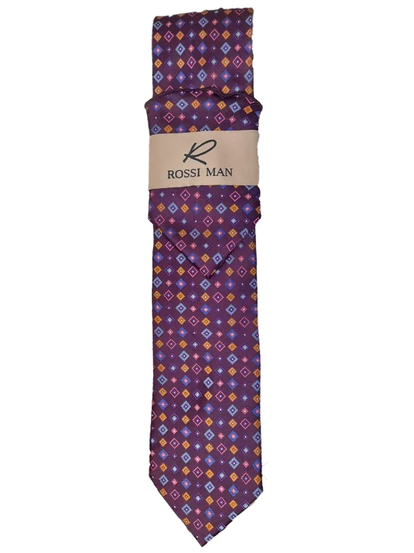 Men's silk tie for wedding season-Men’s Tie/Hanky by Rossi Man