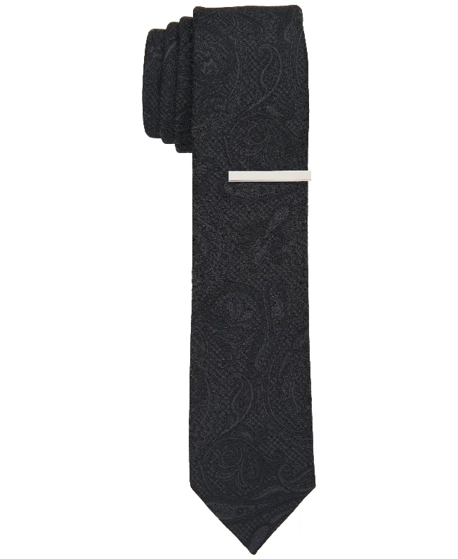 Men's tie with stripes-Menga Paisley Slim Tie