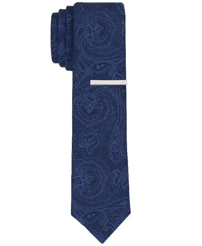 Men's tie for office wear-Menga Paisley Slim Tie