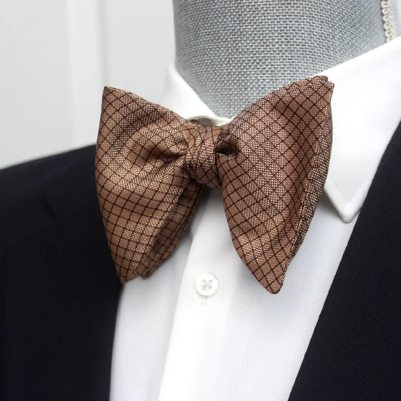 Men's tie with bold geometric design-Men's Large Silk Bow Tie