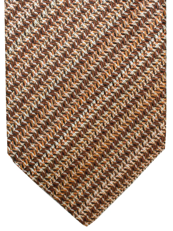 High-end men's necktie-Missoni Tie Brown Stripes Design SALE