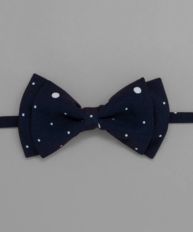 Men's tie for luxury events-Old School Blue Polka Dot Bowtie