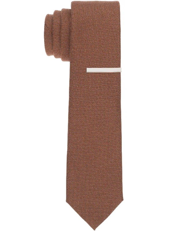 Soft men's silk tie-Oxford Solid Slim Tie