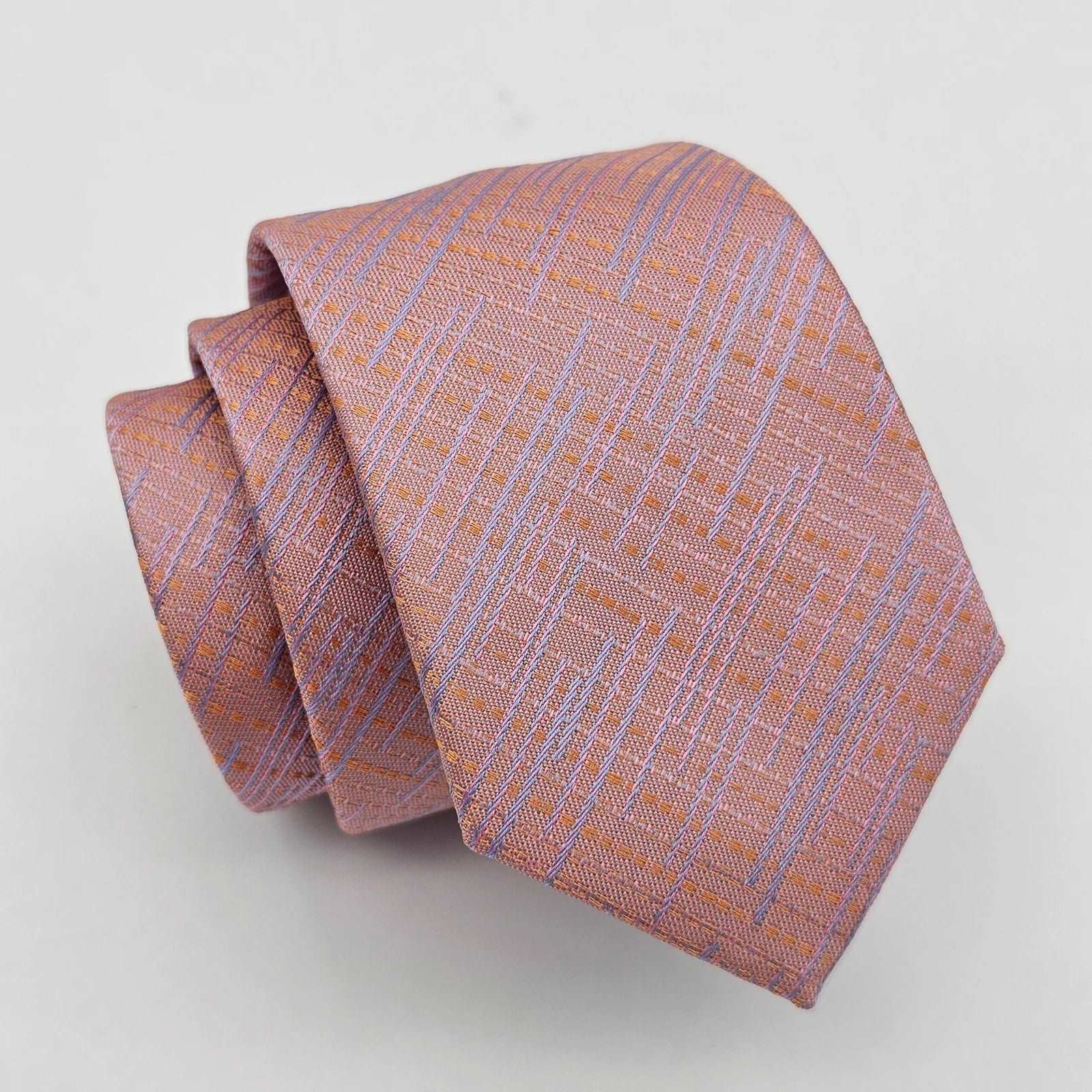 Men's tie for casual gatherings-Peach Dynamic Strip Tie