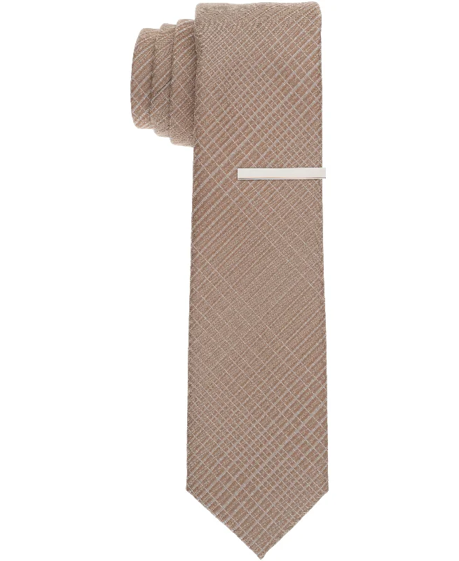 Classic men's silk necktie-Pearce Plaid Slim Tie