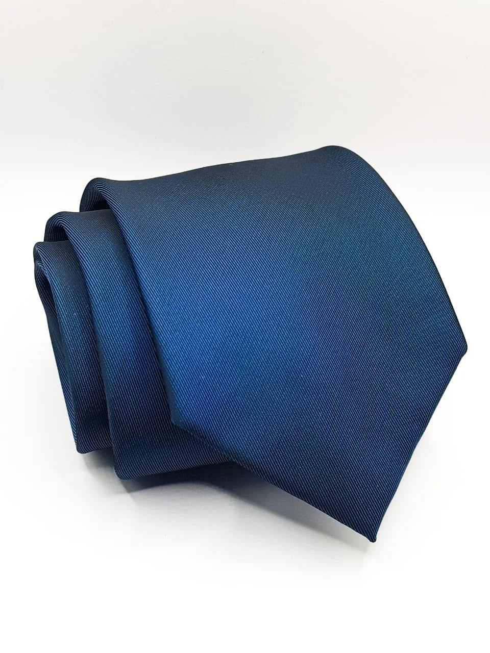 Designer men's ties-Plain Blue Tie With Pocket Square