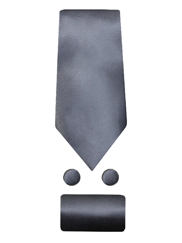 Men's tie for anniversary gift-PLAIN SILK BLUE TIE