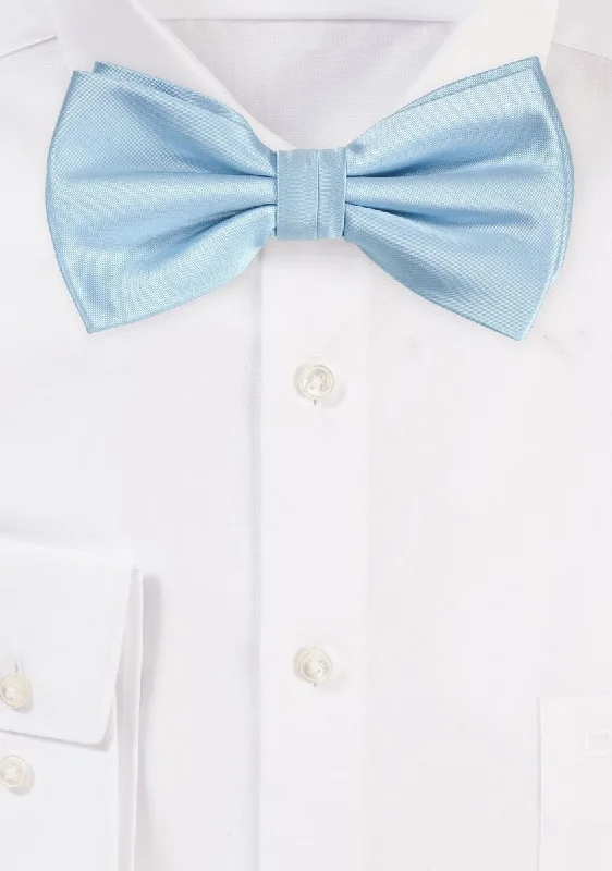 Designer tie for men-Powder Blue Solid Bowtie