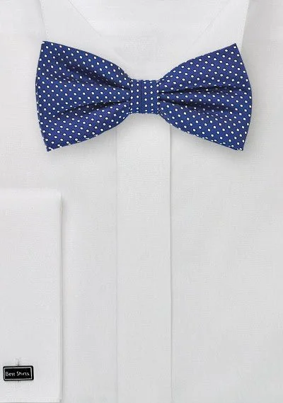 Men's patterned tie for the office-Royal Pin Dot Bowtie