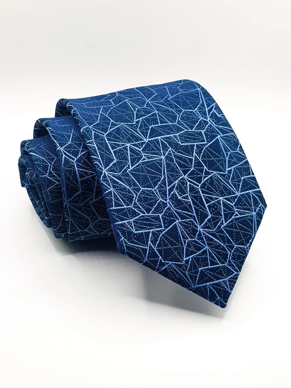 Men's paisley tie-Skyline Geometric Tie With Pocket Square