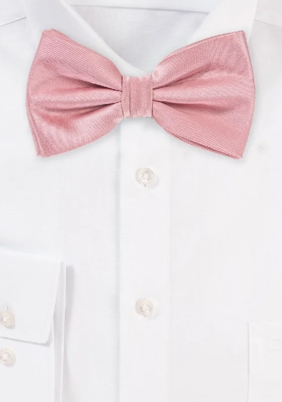 Men's tie with a diamond pattern-Soft Pink Solid Bowtie