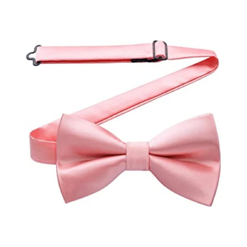 Cool men's tie-Solid Pre-Tied Bow Tie - 05-PINK