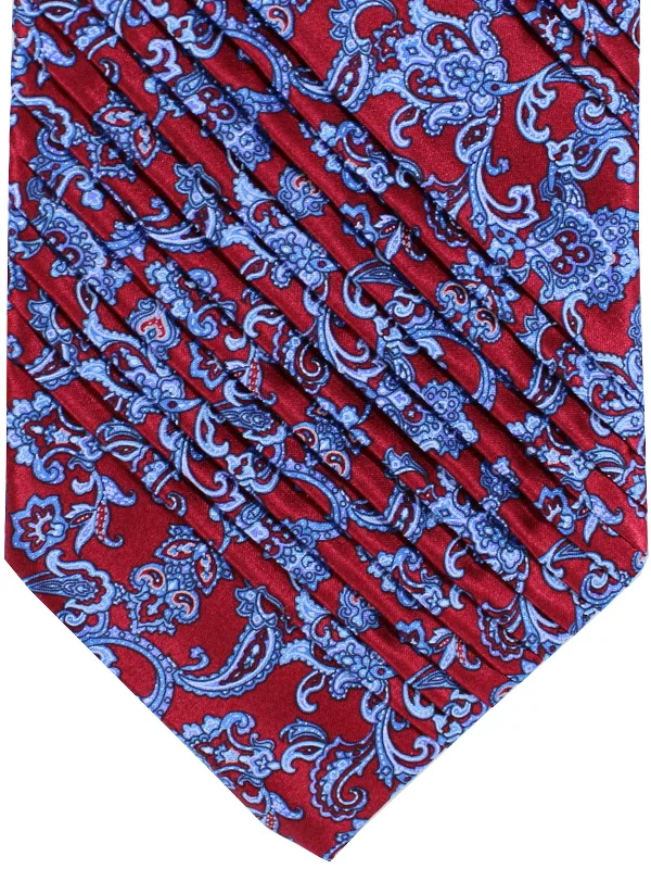 Men's tie for Thanksgiving-Stefano Ricci Tie Dark Red Blue Ornamental - Pleated Silk SALE