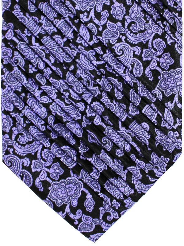 Men's bold striped tie-Stefano Ricci Tie Purple Ornamental - Pleated Silk