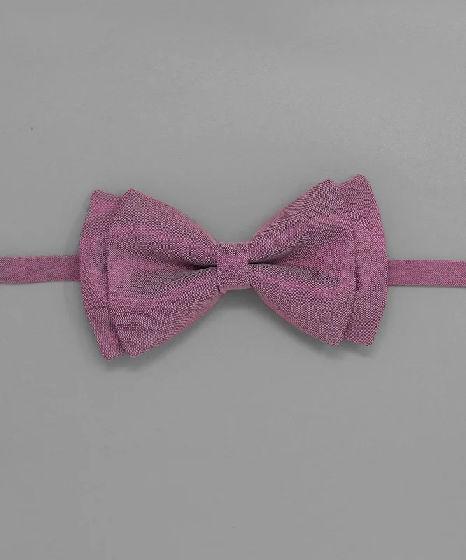 Men's tie for formal attire-Sun & Sand Pink Solid Bowtie