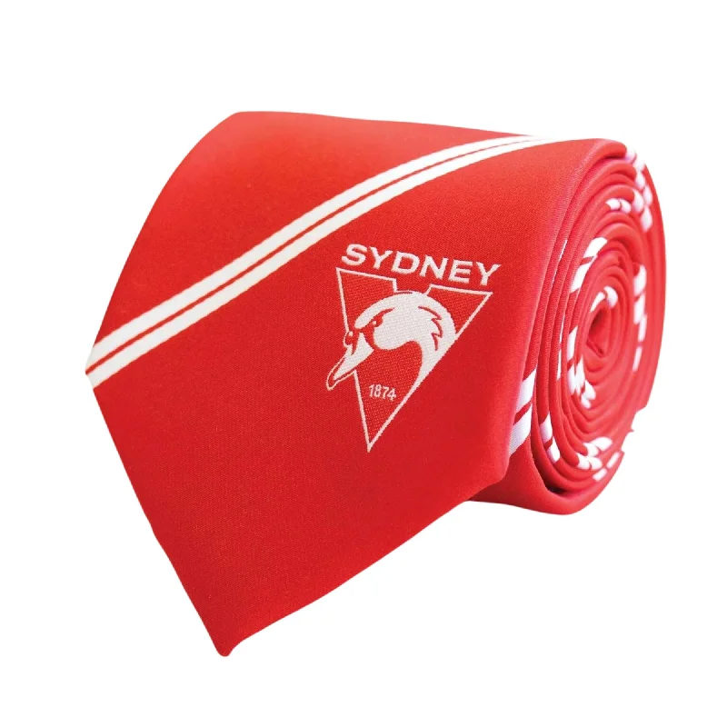 Men's tie for elegant weddings-Sydney Swans AFL Microfibre Tie