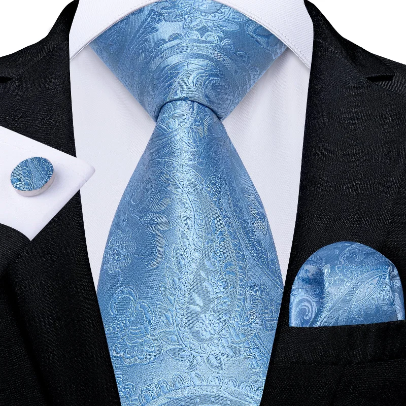 Men's tie for elegant weddings-Teal Floral Men's Ties