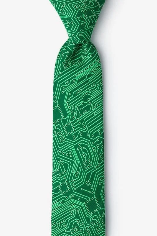 Men's tie with premium fabric-The Circuit Board Skinny Tie