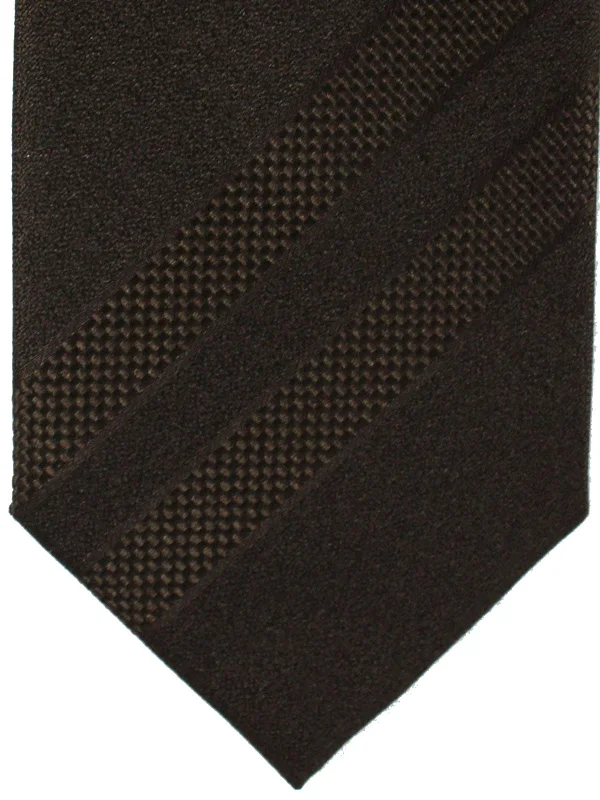 Men's tie with diagonal stripes-Tom Ford Tie Brown Tonal Stripes