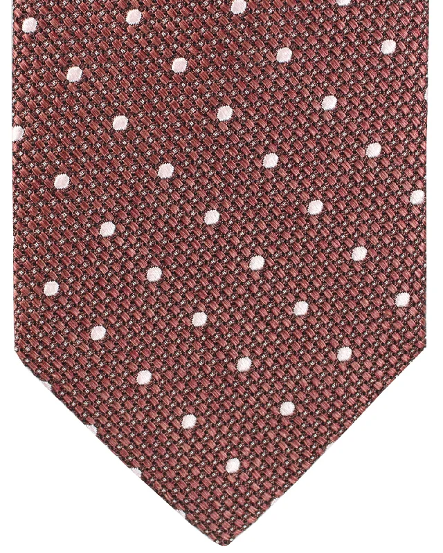 Men's tie with subtle polka dots-Tom Ford Tie Dust Pink Dots SALE