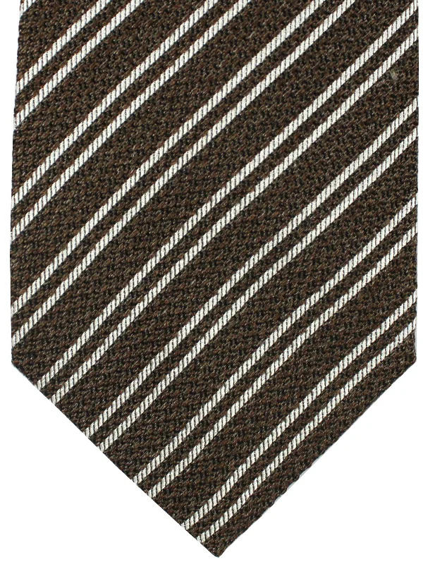 Men's tie with vibrant color-Tom Ford Tie Forest Green Stripes SALE