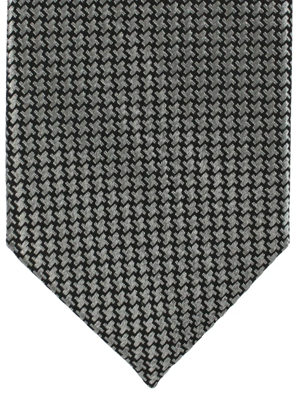 Casual office men's tie-Tom Ford Tie Gray Black Houndstooth