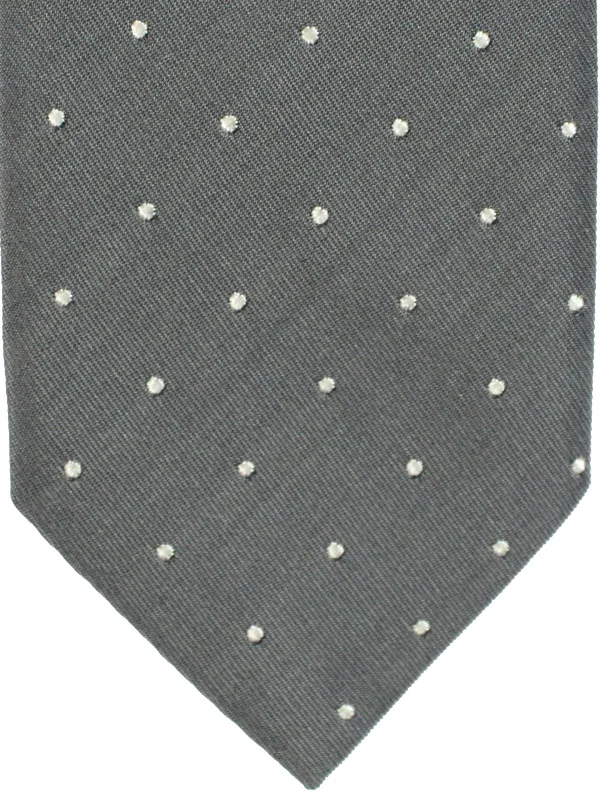 Stylish men's necktie for formal wear-Tom Ford Tie Gray Silver Dots SALE