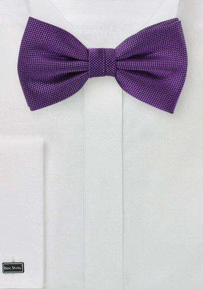 Men's tie with modern patterns-Violet MicroTexture Bowtie