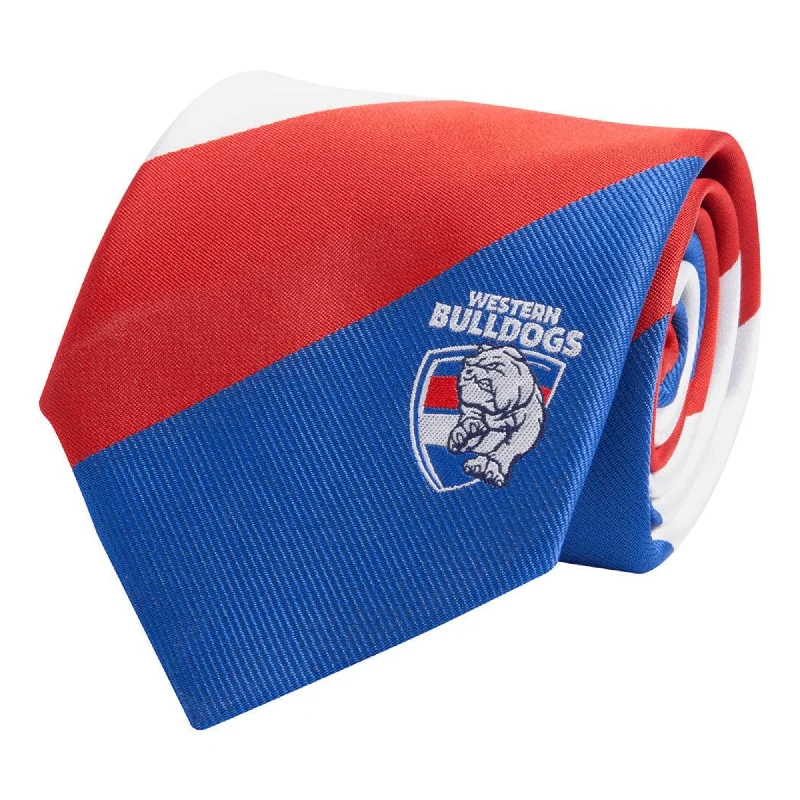 Men's tie for black tie occasions-Western Bulldogs AFL Microfibre Tie