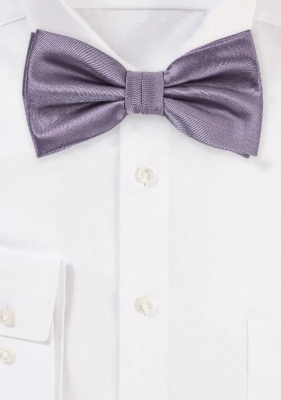 Men's silk tie-Wisteria Solid Bowtie