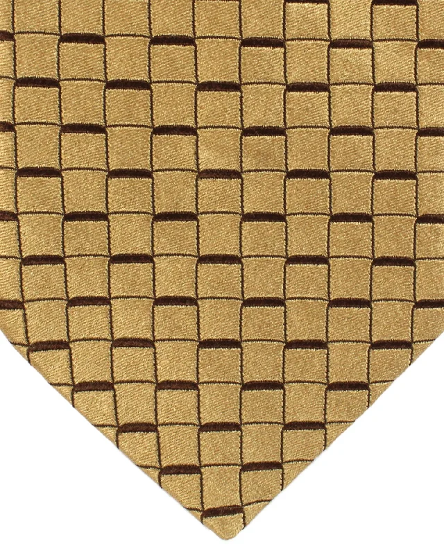 Men's tie for a wedding suit-Zilli Silk Tie Taupe Basketweave - Wide Necktie SALE