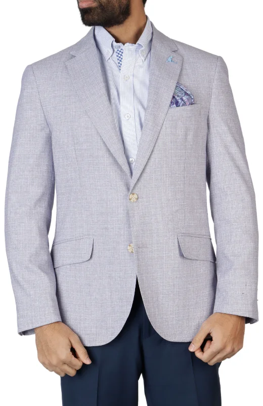 men's formal blue suit -Amethyst Purple Shadowplaid Sport Coat