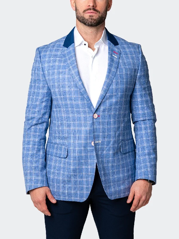 designer suits for men -Blazer Socrate Evo Dash Blue