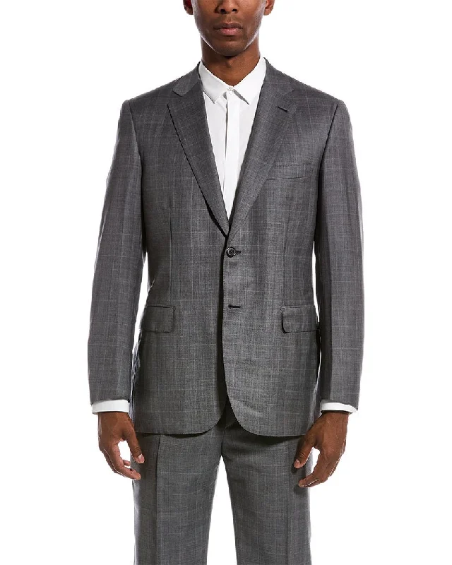 men's classic tuxedo suits -Brioni 2pc Wool Suit