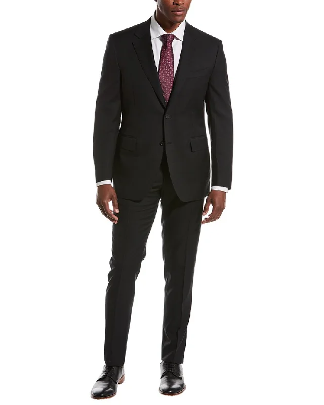 men's grey tailored tuxedo -Canali 2pc Wool Suit