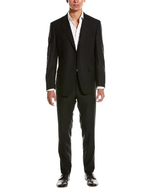 men's black tuxedo suit -Canali Wool 2pc Suit