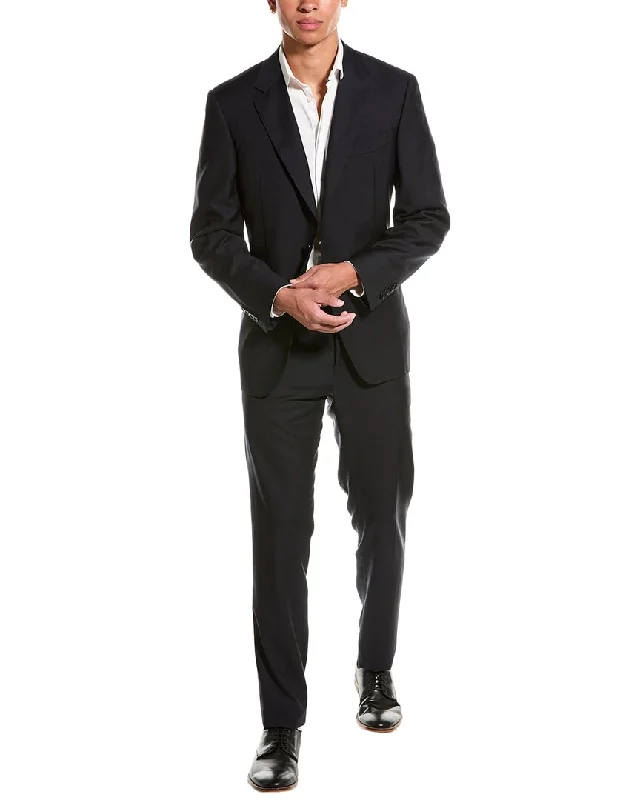 stylish suits for men -Canali Wool 2pc Suit