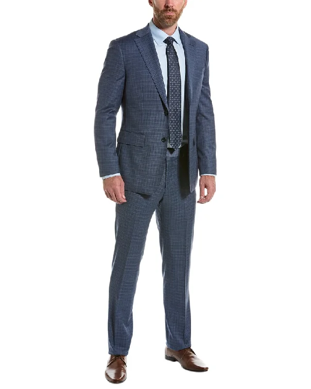 men's suits with patterns -English Laundry 2pc Wool-Blend Suit