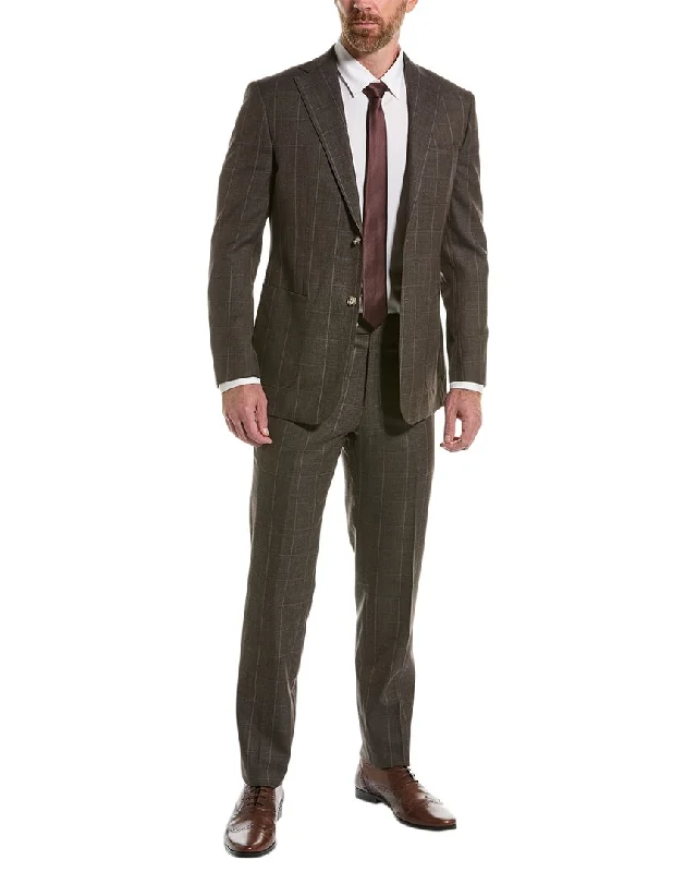 men's office suit jackets -English Laundry 2pc Wool-Blend Suit