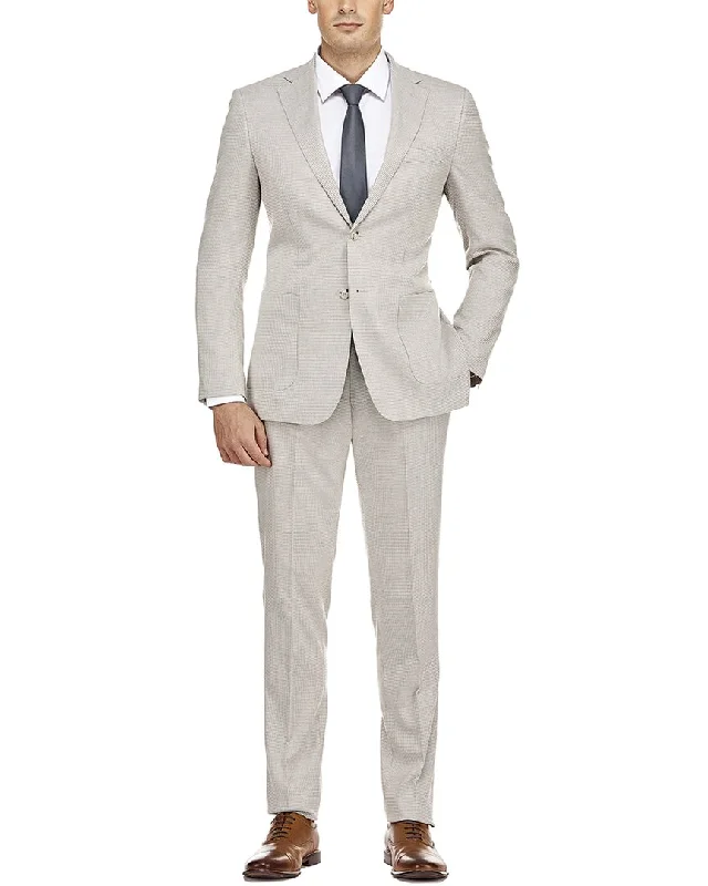 men's grey checked suits -English Laundry Track Suit