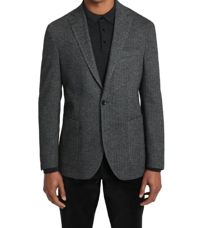 men's dark brown suit -Hampton Blazer - Regular Length In Dark Plaid