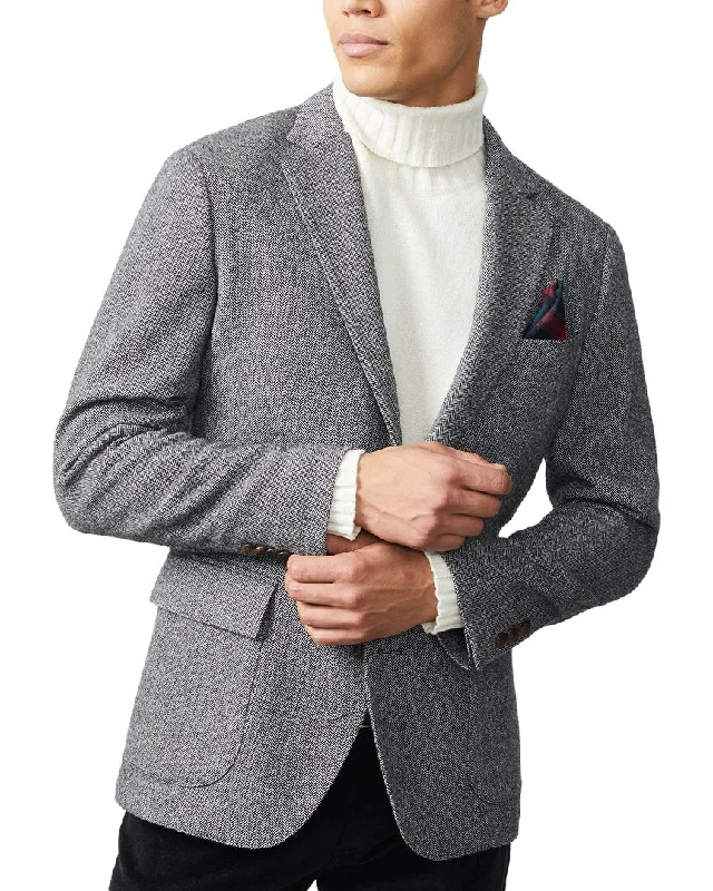 men's tuxedo jacket with peak lapel -J.McLaughlin McCown Wool Jacket