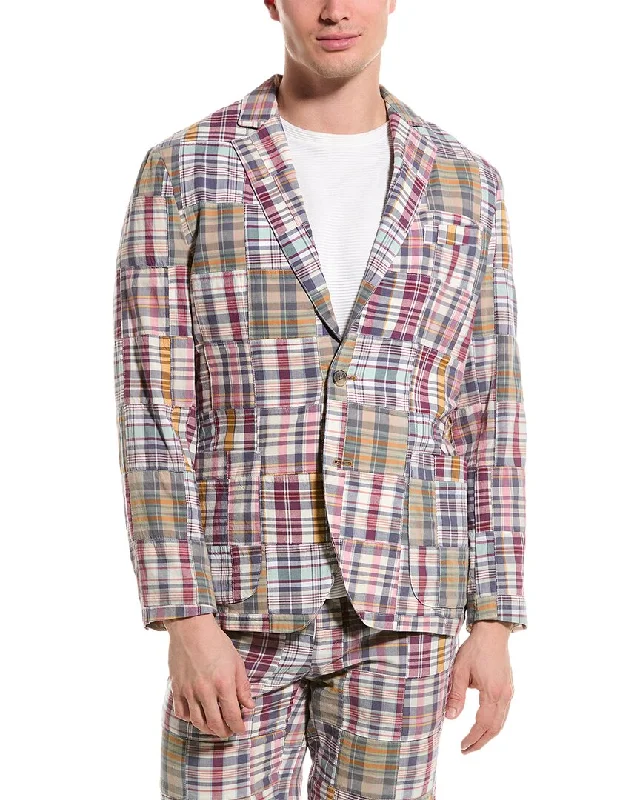 men's suit with vest and tie -J.McLaughlin Patchwork Lisbon Blazer